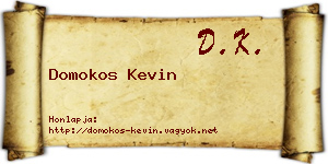 Domokos Kevin névjegykártya
